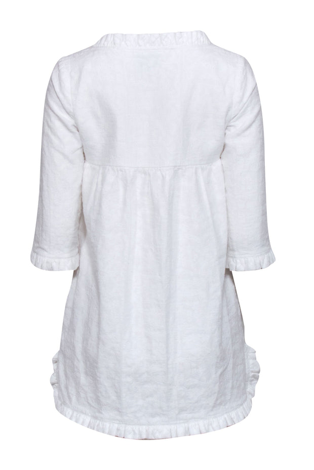 Current Boutique-Tuckernuck - White Ruffled Babydoll Mini Dress Sz XS