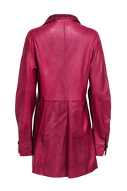 Current Boutique-Vera Pelle - Burgundy Reversible Leather & Suede Jacket Sz L