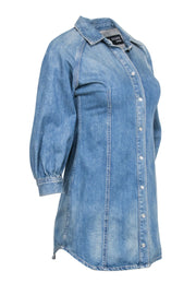 Current Boutique-Veronica Beard - Blue Denim Long Sleeve Shirtdress Sz XS