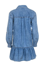Current Boutique-Veronica Beard - Chambray "Parkton" Flounced Shirt Dress Sz 8