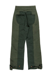 Current Boutique-Veronica Beard - Green Two-Tone Layered High-Waisted Pants Sz 00