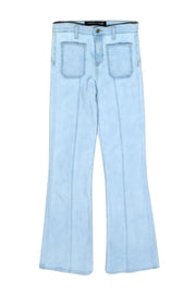 Current Boutique-Veronica Beard - Light Wash Blue Denim "Carson" Ankle Flare Jeans Sz 00