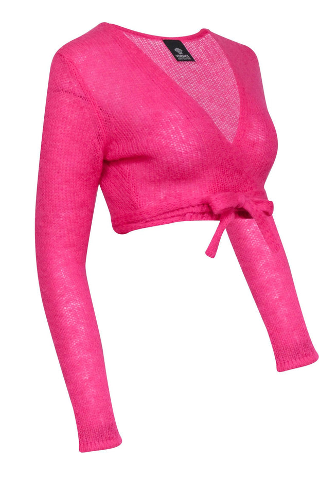 Current Boutique-Versace Jeans Couture - Hot Pink Wrap Crop Top Sz M