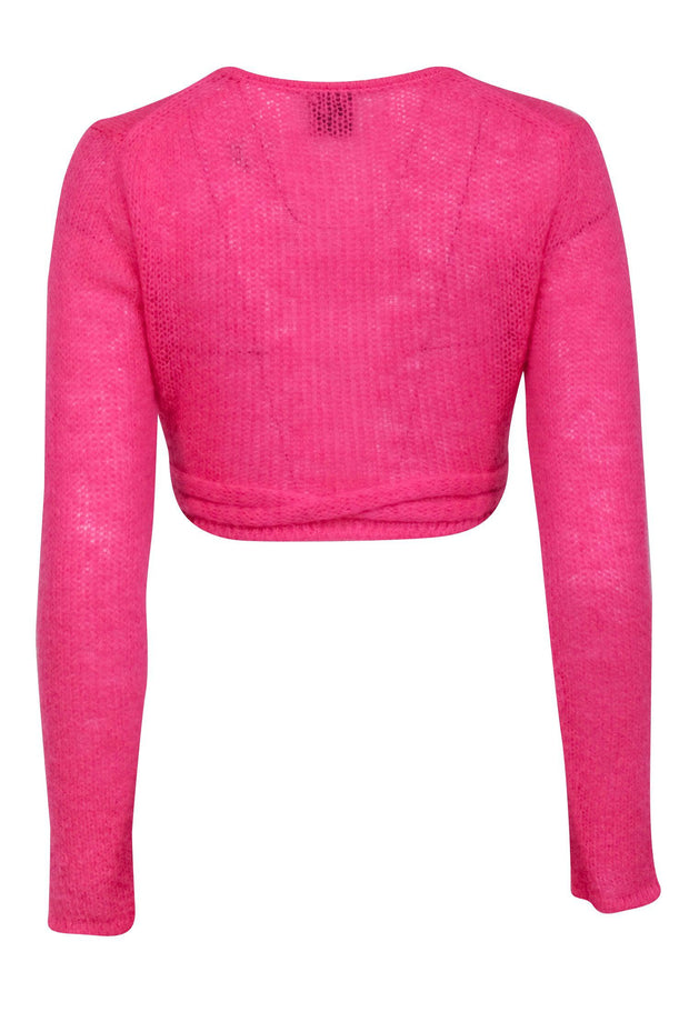 Current Boutique-Versace Jeans Couture - Hot Pink Wrap Crop Top Sz M