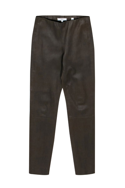 Current Boutique-Vince - Olive Green Leather Pants Sz XS