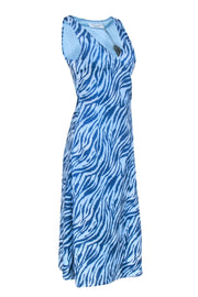 Current Boutique-Vivienne Hu - Blue Zebra Sleeveless Side Cut Out Dress Sz 2