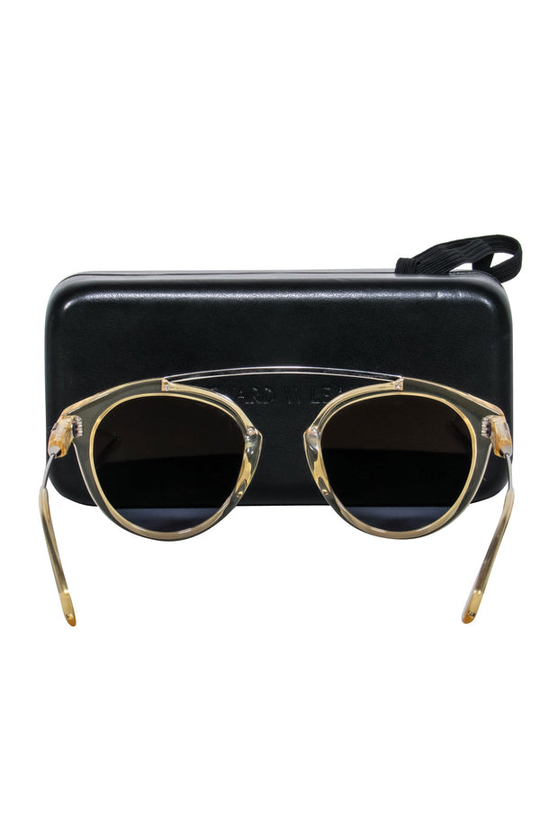 Current Boutique-Westward Leaning - Yellow Lens & Gold Frame Sunglasses