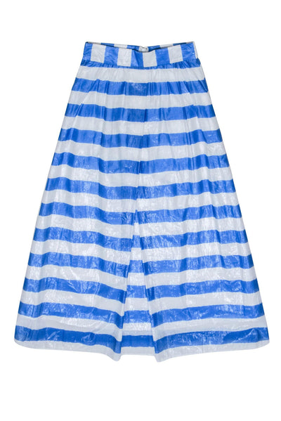 Current Boutique-Whit - White & Blue Stripe Maxi Skirt Sz 0