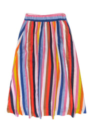 Current Boutique-Xirena - Blue & Multicolor Stripe Maxi Skirt Sz S