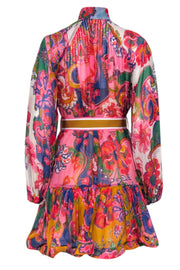 Current Boutique-Zimmermann - Pink Mixed Paisley Floral Print "Lovestruck" Mini Dress Sz 0