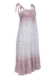 Current Boutique-Zimmermann - White w/ Pink & Yellow Floral Print Sleeveless Dress Sz 10