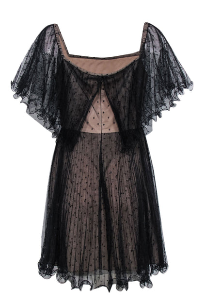 bcbgmaxazria mesh dress Bcbgmaxazria Day Print Mesh Dress - Wave