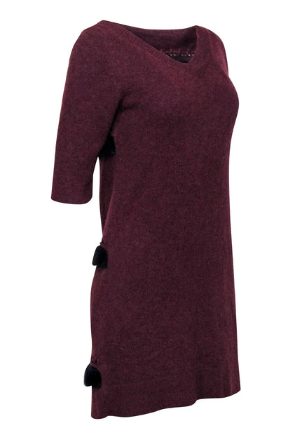 cashmere sweater dress short Everlane Cashmere Long-Sleeve Mini Dress In Black, Size XS