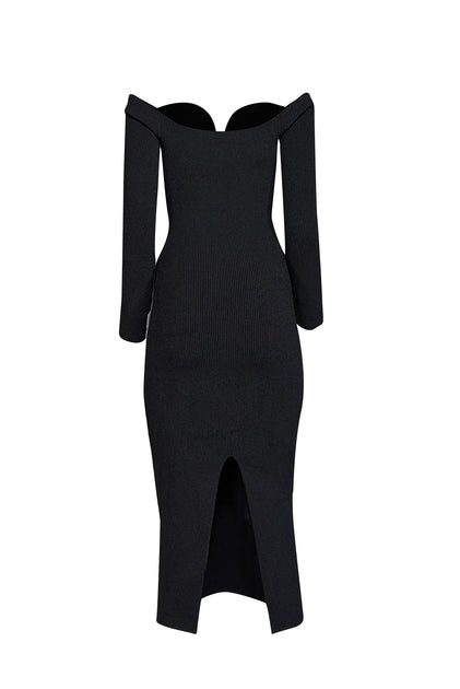 Galvan Grace off-shoulder Long-sleeve dress