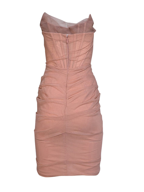 House of CB - Mauve Pink Tulle Strapless Mini Dress Sz S House of CB - Mauve Pink Tulle Strapless Mini Dress Sz S