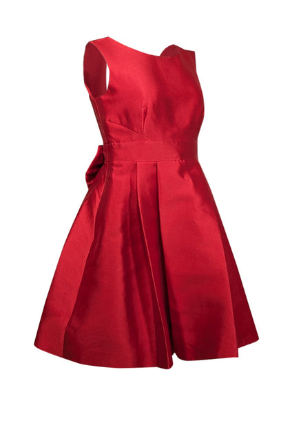 Kate Spade Red Silk Blend Backless Bow Mini Dress Sz 10