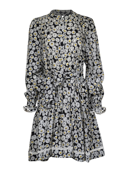 Me & Em - Black & White Daisy Floral Print Dress Sz 8