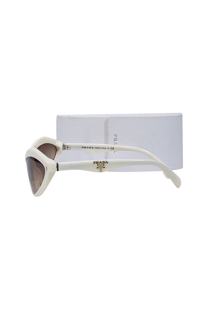 小物 PRADA cateye sunglasses ivory Prada - Ivory Elongated Cat Eye Sunglasses