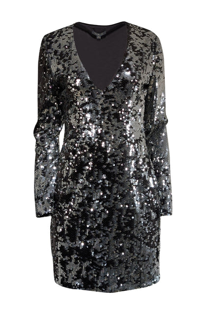 express black and silver sequin dress Rachel Zoe