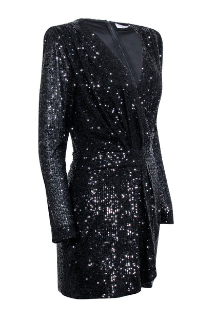 ramy brook black sequin dress Ramy Brook Hallie Dress in Black Sequin