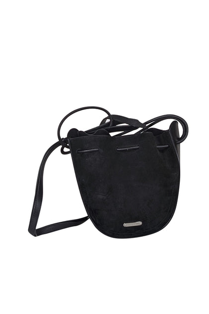 Rebecca Minkoff Black Suede Leather Bucket Crossbody Current