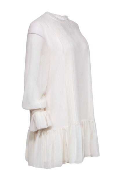 white long sleeve shift dress Reiss
