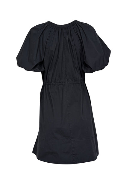 Staud - Black Cotton Poplin Button Up Puff Sleeve Dress Sz XS Staud - Black Cotton Poplin Button Up Puff Sleeve Dress Sz XS