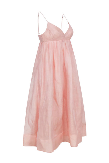 Zimmermann - Blush Pink Flowing Midi Formal Dress Sz 8 Zimmermann - Blush Pink Flowing Midi Formal Dress Sz 8