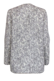 Current Boutique-AYR - Gray & White Marbled Fuzzy Overcoat Sz M