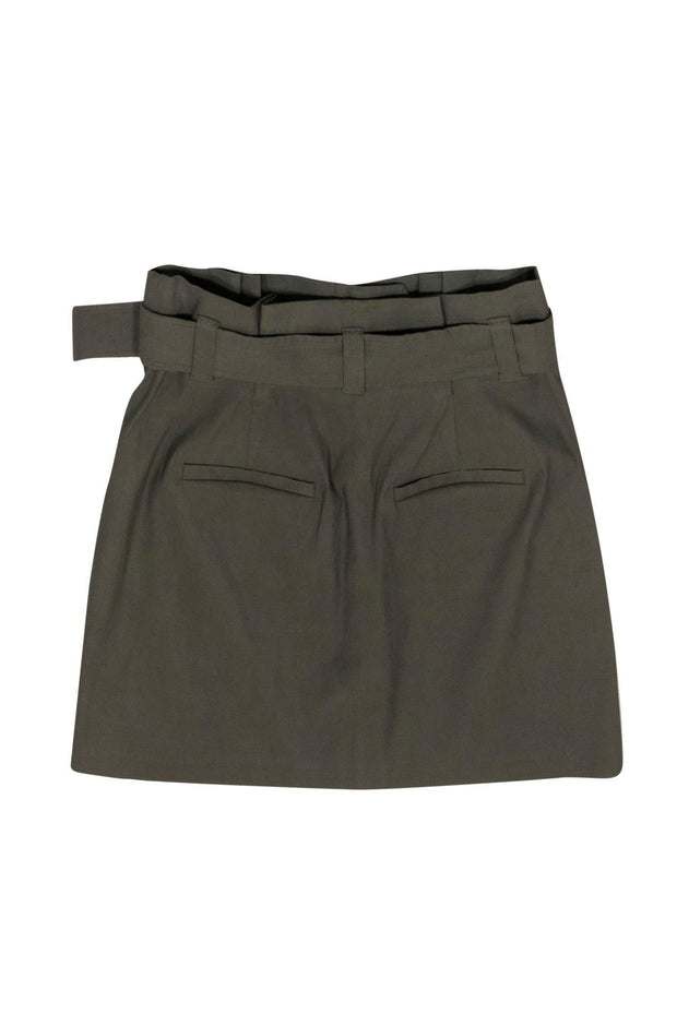 Current Boutique-A.L.C. - Olive Green Paperbag Skirt w/ Belt Sz 6