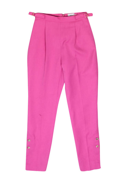 Current Boutique-Aje - Hot Pink High-Waist Pleated Tapered Trouser Sz S