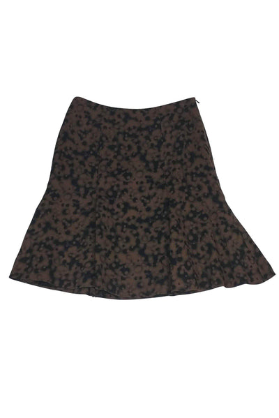 Current Boutique-Akris Punto - Brown & Black Flared Skirt Sz 4