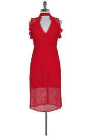 Current Boutique-Alexis - Red Halley Lace Dress Sz S