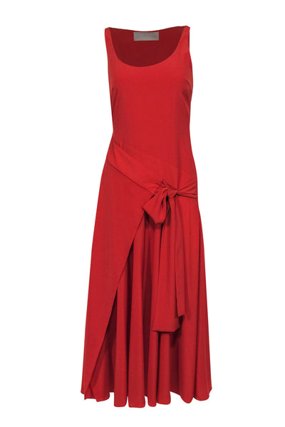 Current Boutique-Antonio Berardi - Orange Faux Wrap-Style Maxi Dress Sz 4