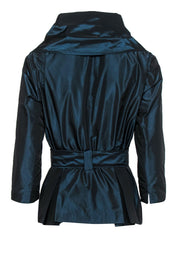 Current Boutique-Antonio Melani - Black & Blue Metallic Wrap-Style Jacket Sz 6