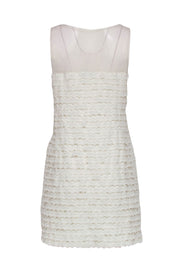 Current Boutique-BCBG Max Azria - Ivory Ruffled Lace Sleeveless Shift Dress Sz 8