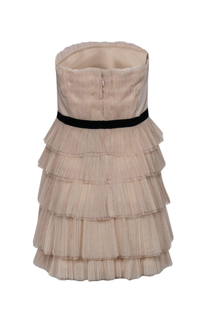 Bcbg pleated sale tulle ruffle dress