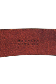 Current Boutique-Barneys New York - Brown Leather Belt w/ Solid Brass Hardware
