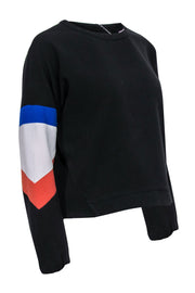 Current Boutique-Ba&sh - Black & Multicolor Striped Sweatshirt Sz 6