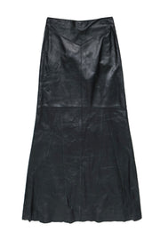 Current Boutique-Bebe - Black Smooth Leather Maxi Skirt Sz 0