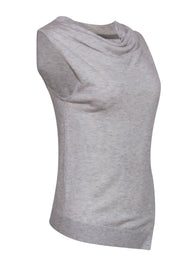 Current Boutique-Brochu Walker - Light Grey Cowl Neck Merino Wool Blend Sweater Vest Sz XS