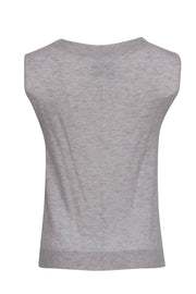 Current Boutique-Brochu Walker - Light Grey Cowl Neck Merino Wool Blend Sweater Vest Sz XS
