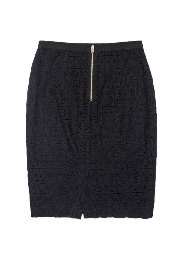 Current Boutique-Burberry - Black Eyelet Lace Pencil Skirt Sz 6