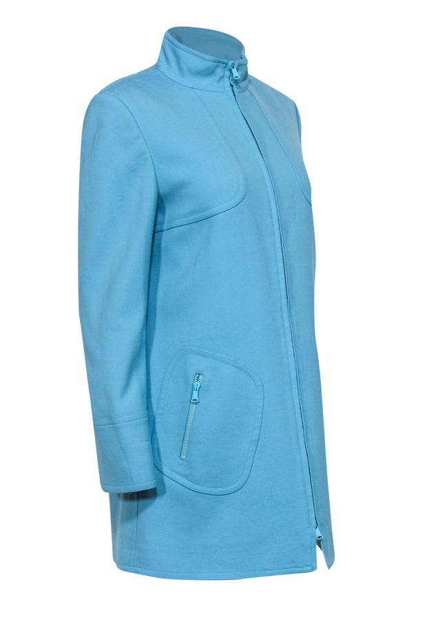 Current Boutique-Carlisle - Light Blue Zipper Front Jacket Sz 8