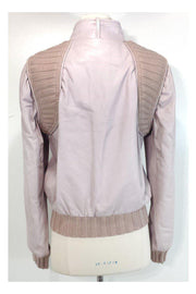 Current Boutique-Catherine Malandrino - Pale Orchid Leather & Wool Jacket Sz S