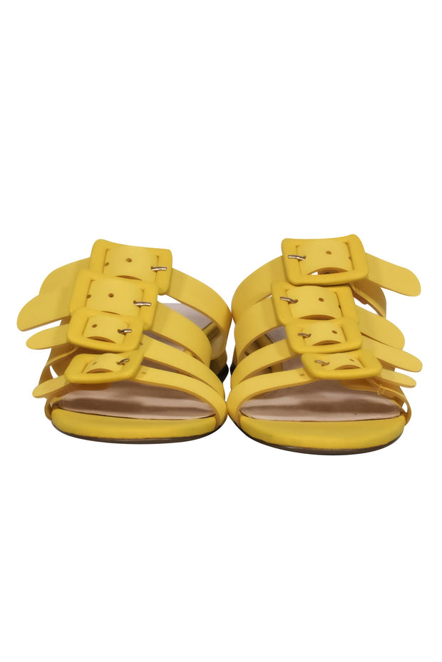 Current Boutique-Cecelia New York - Yellow Leather Strappy "Lexington" Sandals Sz 8.5