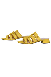 Current Boutique-Cecelia New York - Yellow Leather Strappy "Lexington" Sandals Sz 8.5