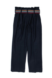 Current Boutique-Chinti & Parker - Navy Paperbag Pants w/ Stitched Belt Sz 6