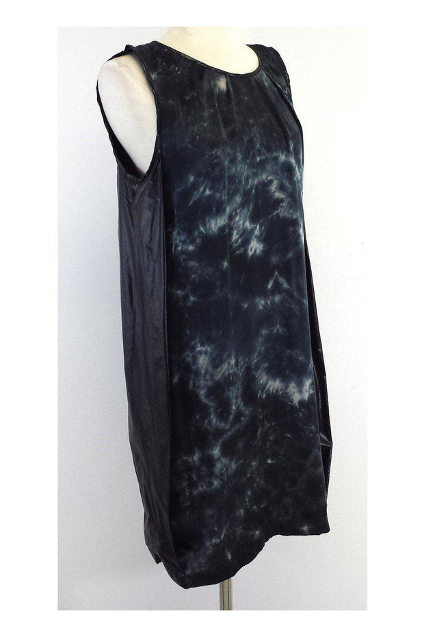 Current Boutique-Clu - Black & Blue Mixed Media Dress Sz S