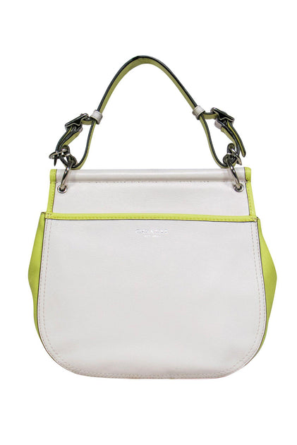 Coach - Cream & Lime Green Colorblocked Saddle-Style Convertible Cross –  Current Boutique